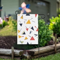 Yayeee Garden Flag 12" x 18" Double Sided Outdoor Yard Lawn Holiday Decorations, Colorful Triangles