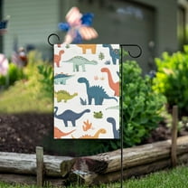 Yayeee Garden Flag 12" x 18" Double Sided Outdoor Yard Lawn Holiday Decorations, Dinosaur Pattern