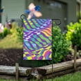 thumbnail image 1 of Yayeee Garden Flag 12" x 18" Double Sided Outdoor Yard Lawn Holiday Decorations, Green Wavy Pattern, 1 of 6