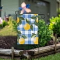 thumbnail image 1 of Yayeee Garden Flag 12" x 18" Double Sided Outdoor Yard Lawn Holiday Decorations, Light Blue Plaid, 1 of 6
