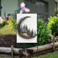 thumbnail image 1 of Yayeee Garden Flag 12" x 18" Double Sided Outdoor Yard Lawn Holiday Decorations, Moon House, 1 of 6