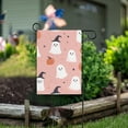 thumbnail image 1 of Yayeee Garden Flag 12" x 18" Double Sided Outdoor Yard Lawn Holiday Decorations, Pink Cartoon Halloween, 1 of 6