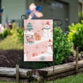 thumbnail image 1 of Yayeee Garden Flag 12" x 18" Double Sided Outdoor Yard Lawn Holiday Decorations, Pink Christmas Snowman, 1 of 6