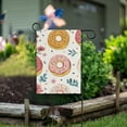 thumbnail image 1 of Yayeee Garden Flag 12" x 18" Double Sided Outdoor Yard Lawn Holiday Decorations, Pink Donut, 1 of 6