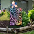 thumbnail image 1 of Yayeee Garden Flag 12" x 18" Double Sided Outdoor Yard Lawn Holiday Decorations, Pink Wavy Plaid, 1 of 6
