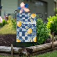 thumbnail image 1 of Yayeee Garden Flag 12" x 18" Double Sided Outdoor Yard Lawn Holiday Decorations, Retro Plaid Lemon, 1 of 6
