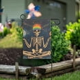 thumbnail image 1 of Yayeee Garden Flag 12" x 18" Double Sided Outdoor Yard Lawn Holiday Decorations, Skeleton with Rainbow, 1 of 6