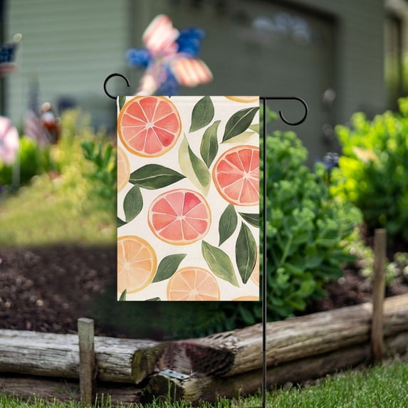 Yayeee Garden Flag 12" x 18" Double Sided Outdoor Yard Lawn Holiday Decorations, Watercolor Grapefruit
