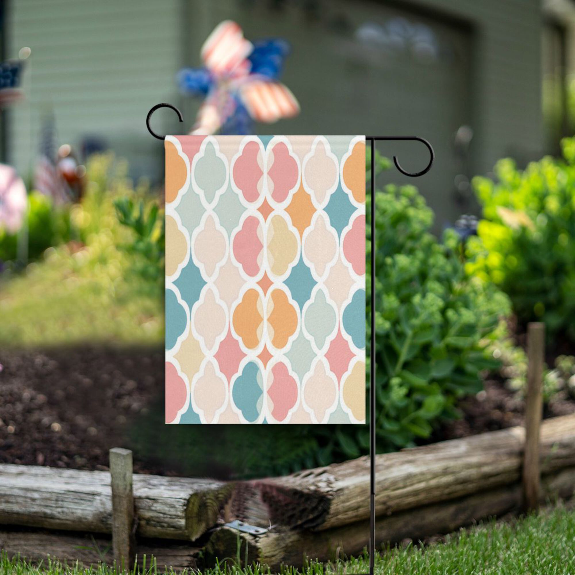 Between the Mountains Orange - Carrying Their Prayers Garden Flag 28''x40'' (Two Sides Printing) main image 0