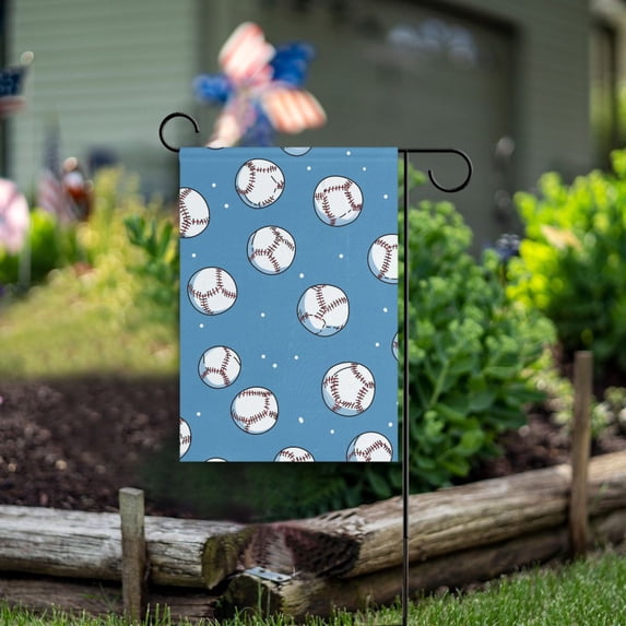 Yayeee Garden Flag 28" x 40" Double Sided Outdoor Yard Lawn Holiday Decorations, Baseballs Pattern