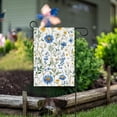 thumbnail image 1 of Yayeee Garden Flag 28" x 40" Double Sided Outdoor Yard Lawn Holiday Decorations, Blue Floral, 1 of 6