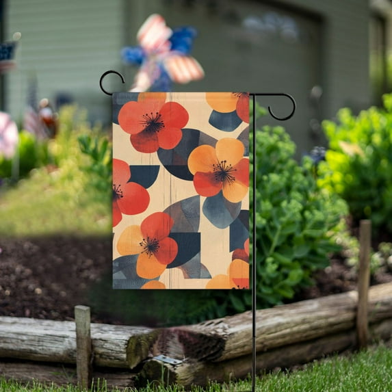Yayeee Garden Flag 28" x 40" Double Sided Outdoor Yard Lawn Holiday Decorations, Flowers Pattern