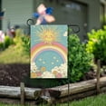 thumbnail image 1 of Yayeee Garden Flag 28" x 40" Double Sided Outdoor Yard Lawn Holiday Decorations, Retro Beige Rainbow, 1 of 6
