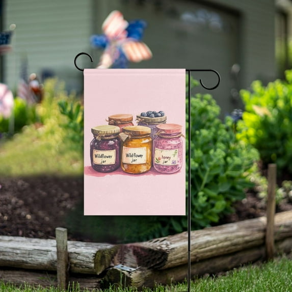 Yayeee Garden Flag 28" x 40" Double Sided Outdoor Yard Lawn Holiday Decorations, Watercolor Jam