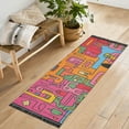 thumbnail image 1 of Yayeee Runner Rug for Bedroom 2'x6' Machine Washable Hallway Non Slip Mat, Art City, 1 of 8