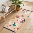 thumbnail image 1 of Yayeee Hallway Runner Rug 2'x6' Non Slip Machine Washable with Rubber Backing, Beige Christmas Snowman, 1 of 8