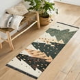 thumbnail image 1 of Yayeee Runner Rug for Bedroom 2'x6' Machine Washable Hallway Non Slip Mat, Beige Christmas Trees, 1 of 8