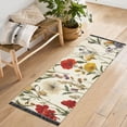 thumbnail image 1 of Yayeee Runner Rug for Bedroom 2'x6' Machine Washable Hallway Non Slip Mat, Beige Floral, 1 of 8