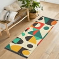 thumbnail image 1 of Yayeee Runner Rug for Bedroom 2'x6' Machine Washable Hallway Non Slip Mat, Beige Geometric, 1 of 8