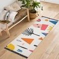 thumbnail image 1 of Yayeee Runner Rug for Bedroom 2'x6' Machine Washable Hallway Non Slip Mat, Beige Geometric, 1 of 8