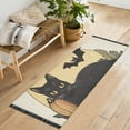 thumbnail image 1 of Yayeee Hallway Runner Rug 2'x6' Non Slip Machine Washable with Rubber Backing, Beige Halloween Cat, 1 of 8