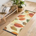 thumbnail image 1 of Yayeee Hallway Runner Rug 2'x6' Non Slip Machine Washable with Rubber Backing, Beige Leaves, 1 of 8