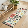 thumbnail image 1 of Yayeee Runner Rug for Bedroom 2'x6' Machine Washable Hallway Non Slip Mat, Beige Red Floral, 1 of 8