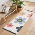 thumbnail image 1 of Yayeee Runner Rug for Bedroom 2'x6' Machine Washable Hallway Non Slip Mat, Beige Retro Flower, 1 of 8