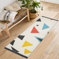 thumbnail image 1 of Yayeee Runner Rug for Bedroom 2'x6' Machine Washable Hallway Non Slip Mat, Beige Triangles, 1 of 8