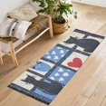 thumbnail image 1 of Yayeee Runner Rug for Bedroom 2'x6' Machine Washable Hallway Non Slip Mat, Black Cats and Hearts, 1 of 8
