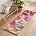 thumbnail image 1 of Yayeee Runner Rug for Bedroom 2'x6' Machine Washable Hallway Non Slip Mat, Black Colorful Circles, 1 of 8