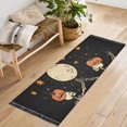 thumbnail image 1 of Yayeee Runner Rug for Bedroom 2'x6' Machine Washable Hallway Non Slip Mat, Black Halloween Dancing, 1 of 8