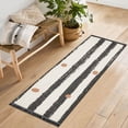 thumbnail image 1 of Yayeee Runner Rug for Bedroom 2'x6' Machine Washable Hallway Non Slip Mat, Black Stripes, 1 of 8