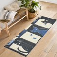 thumbnail image 1 of Yayeee Runner Rug for Bedroom 2'x6' Machine Washable Hallway Non Slip Mat, Black and Blue Cat, 1 of 8
