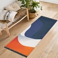 thumbnail image 1 of Yayeee Runner Rug for Bedroom 2'x6' Machine Washable Hallway Non Slip Mat, Blue Abstract Wavy, 1 of 8