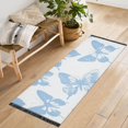 thumbnail image 1 of Yayeee Runner Rug for Bedroom 2'x6' Machine Washable Hallway Non Slip Mat, Blue Butterfly, 1 of 8