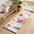 thumbnail image 1 of Yayeee Runner Rug for Bedroom 2'x6' Machine Washable Hallway Non Slip Mat, Blue Christmas Santa, 1 of 8