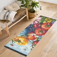 thumbnail image 1 of Yayeee Runner Rug for Bedroom 2'x6' Machine Washable Hallway Non Slip Mat, Blue Floral Tomatoes, 1 of 8