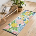 thumbnail image 1 of Yayeee Runner Rug for Bedroom 2'x6' Machine Washable Hallway Non Slip Mat, Blue Floral Wave, 1 of 8