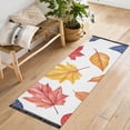 thumbnail image 1 of Yayeee Runner Rug for Bedroom 2'x6' Machine Washable Hallway Non Slip Mat, Blue Leaves, 1 of 8