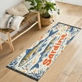 thumbnail image 1 of Yayeee Runner Rug for Bedroom 2'x6' Machine Washable Hallway Non Slip Mat, Blue Sardines Pattern, 1 of 8