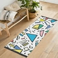 thumbnail image 1 of Yayeee Runner Rug for Bedroom 2'x6' Machine Washable Hallway Non Slip Mat, Blue Triangles, 1 of 8