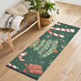 thumbnail image 1 of Yayeee Runner Rug for Bedroom 2'x6' Machine Washable Hallway Non Slip Mat, Brown Christmas Gingerbread, 1 of 8