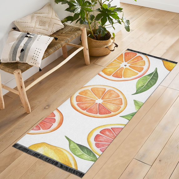Yayeee Hallway Runner Rug 2'x6' Non Slip Machine Washable with Rubber Backing, Candy Orange