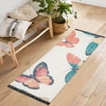 thumbnail image 1 of Yayeee Runner Rug for Bedroom 2'x6' Machine Washable Hallway Non Slip Mat, Colorful Butterflies, 1 of 8