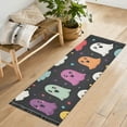 thumbnail image 1 of Yayeee Runner Rug for Bedroom 2'x6' Machine Washable Hallway Non Slip Mat, Colorful Halloween Ghost, 1 of 8