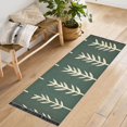 thumbnail image 1 of Yayeee Runner Rug for Bedroom 2'x6' Machine Washable Hallway Non Slip Mat, Dark Green Leaves, 1 of 8