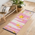 thumbnail image 1 of Yayeee Runner Rug for Bedroom 2'x6' Machine Washable Hallway Non Slip Mat, Flat Yellow Stars, 1 of 8