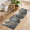 thumbnail image 1 of Yayeee Runner Rug for Bedroom 2'x6' Machine Washable Hallway Non Slip Mat, Gray Hexagons, 1 of 8