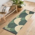thumbnail image 1 of Yayeee Runner Rug for Bedroom 2'x6' Machine Washable Hallway Non Slip Mat, Green Abstract Shapes, 1 of 8